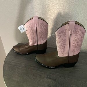 Smoky Mountain Brown & Pink Western Cowboy Boots NeW